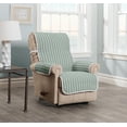 thumbnail image 2 of Innovative Textile Solutions 1-Piece Harper Striped Recliner Furniture Cover Slipcover, Seagreen, 2 of 3