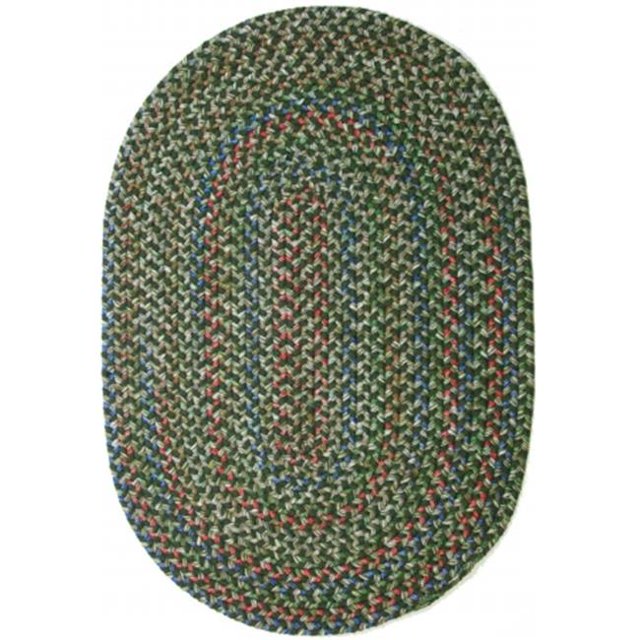 RRI Home Decor Katherine Multi Indoor/Outdoor Oval Braided Rug, 4 by 6-Feet, Sage