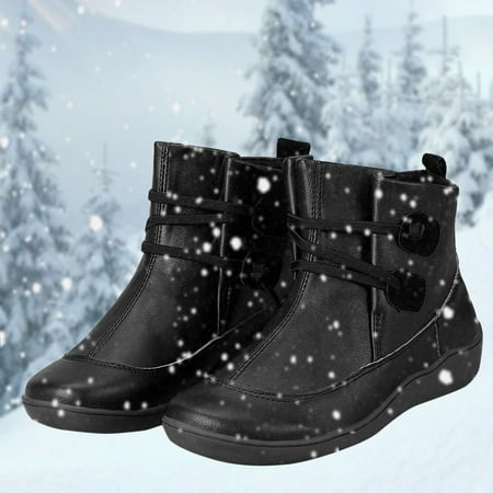 

Midewhik Flat Women s Shoes Boots Fashion Zipper Breathable Color Short Retro Women s Boots