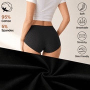 Hbhpov Women High Waist Briefs Strechy Cotton Underwear, 6 Pack, Size S-3XL