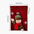 thumbnail image 3 of Bolsa de regalo de muñeca nueva de Navidad, decoración de bolsa de almacenamiento de muñeco de nieve y alce de Papá Noel, 3 of 5