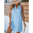 thumbnail image 3 of Cupshe Women's Blue Striped Sleeveless Mini Dress, Size S-XL, 3 of 6