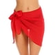 thumbnail image 3 of PinkWomen Short Beach Sarongs gasa traje de baño cubierta Ups Bikini Wrap falda lado abierto para, 3 of 4