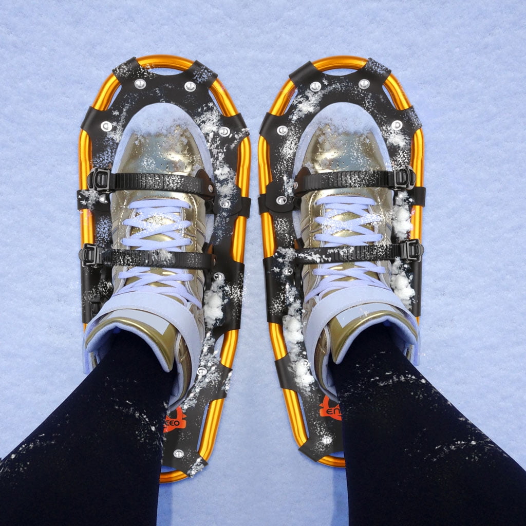 ENKEEO All Terrain Snowshoes Lightweight Aluminum Alloy with Carry Bag and Adjustable Ratchet