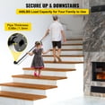 thumbnail image 2 of VEVOR Pipe Stair Handrail, 4ft Staircase Handrail, 440lbs Load Capacity Carbon Steel Pipe Handrail, Industrial Pipe Handrail with Wall Mount Support, Round Corner Wall Handrailings for Indoor, Outdoor, 2 of 9