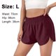 thumbnail image 2 of Hukapapa Pantalones cortos para correr para mujer con bolsillos, cintura elástica, pantalones deportivos sueltos, pantalones cortos deportivos de cintura alta, pantalones cortos deportivos,claret,,, 2 of 5