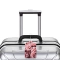 thumbnail image 5 of Fuzoiu Delicate Pink Carnations Print Premium Leather Luggage Tag,Travel Accessory,Luggage Tag for Suitcase Baggage Handbag Travel Bag,Name Card & Privacy Cover-1, 5 of 5