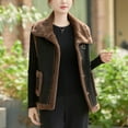 thumbnail image 4 of Htigea Women's Fleece Lined Vest Stylish Stand Collar Sleeveless Jackets Faux Suede Zip Up Coats with Pockets Black XXL, 4 of 8