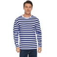 thumbnail image 2 of Purcoar Fashion Men's Casual Striped T-Shirt, 2 of 4