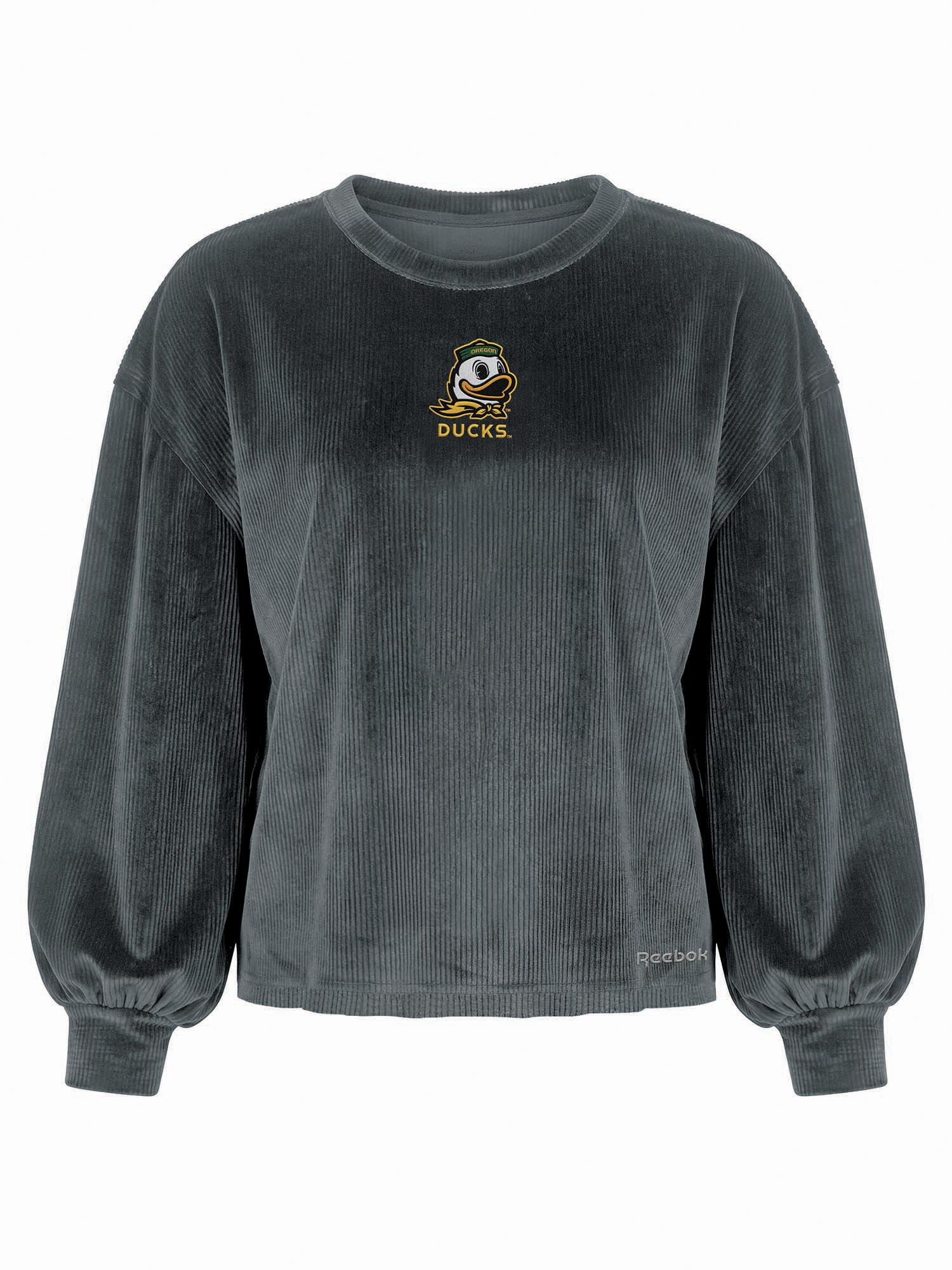 Oregon Ducks Reebok Womens Crew Neck Pullover with Balloon Sleeves