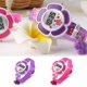 thumbnail image 5 of Relojes para niños con forma de flor, lindos relojes para niños, dibujos animados, nuevo y encantador reloj de pulsera digital de silicona para niños y niñas, tamaño libre, color morado, 5 of 5