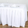 thumbnail image 3 of BalsaCircle 21 feet x 29" Polyester Banquet Table Skirt White, 3 of 6