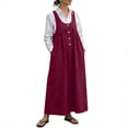 thumbnail image 2 of ClodeEU Women's Sleeveless Jumper Dress with Pockets,Casual Loose Tank Dress Wine,Womens Plus S, 2 of 7