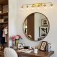 thumbnail image 2 of Deyidn 6-Light Gold Bathroom Vanity Light with Clear Globe Glass Shade Modern Bathroom Wall E12 Bulb, 2 of 10