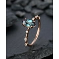 thumbnail image 4 of Marquise Cut Alexandrite Engagement Ring, Unique June Birthstone Wedding Promise Ring, 14K Rose Gold Sterling Silver Ring for Women, 4 of 5