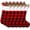 Red, variant on 6 Pack 22 Inches Christmas Stockings, Xmas Large Black Red Buffalo Plaid Hanging Stockings Decorations for Christmas Tree Fireplace Family Holiday Party Decor