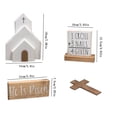 thumbnail image 2 of LEWEEN 4 Pcs Wooden Easter Tray Decoration, Three-dimensional Kitchen Living Room Ornaments, Festive Easter Home Decor Accents for Spring Holiday Display, 2 of 4