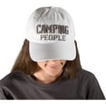 thumbnail image 5 of Pavilion Gift Company Camping People Adjustable Strap Cap, White, Large, 5 of 11