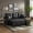 Black-Faux Leather, variant on L-Shaped Sectional Sofa with Pull-Out Bed and Reversible Chaise, Convertible Sleeper Sofa Bed Modern Couch Bed for Living Room Apartment