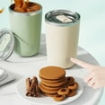 thumbnail image 4 of Taza de café con agitación automática con tapa transparente Beige Blanco 350 ml 400 mAh IPX6 Tipo C Interruptor táctil Taza mezcladora eléctrica para café Leche ANGGREK Otros, 4 of 8