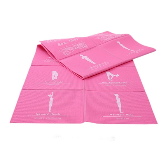 Vsenkes Foldable Exercise Mat Soft 5mm Pad for Workouts Indoor Outdoor Training Pink