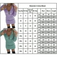 thumbnail image 2 of Grande Taille des Femmes Zip V-neck Jumper Robe Slim Fit Mini Robes, 2 of 2