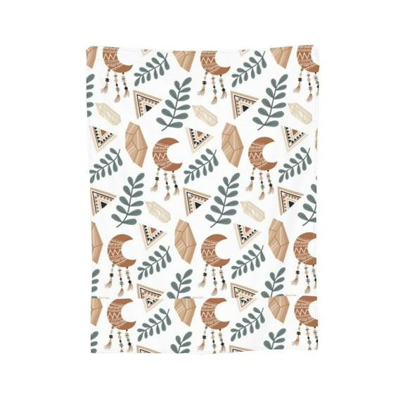 XMXY Fleece Throw Blanket for Couch, Bohemian Hippie Fancy Background Lightweight Plush Fuzzy Cozy Soft Bed Blankets and Throws for Sofa, 50"x40" inches