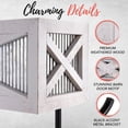thumbnail image 5 of Autumn Alley White Barn Door Farmhouse Towel Rack with Shelf – Galvanized Metal Accent, 5 of 7