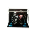 thumbnail image 3 of Mini Football Helmet Display Case (not Full Size) Clear Acrylic Plexiglass with Mirror and Blue Risers (A003-BLR), 3 of 7