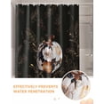 thumbnail image 6 of Fall Shower Curtain Flower Pumpkin Bathroom Curtains with Hooks, Waterproof Fabric Floral Leaf Black Thanksgiving Bath Shower Curtains Set for Bathroom Bathtubs Decor 72x84 Inch, 6 of 7
