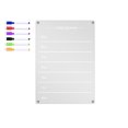 thumbnail image 1 of 1 Set of Acrylic Sheet Acrylic Calendar Magnetics Board for Fridge Reusable Magnetics Planning Whiteboard Workout Board for Refrigerator Includes 6 Markers with Calendar Board 6Ml, 1 of 8