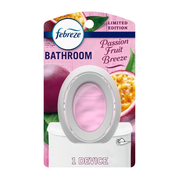 Febreze Bathroom Air Freshener, Odor-Fighting, Passion Fruit Breeze Scent, 1 Count