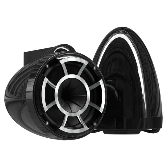 Wet Sounds REV 8 B-X V2 - Black REV8 - Revolution Series 8" Tower Speakers, Pair with X-Mounts (pair)
