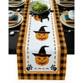 thumbnail image 1 of Halloween Table Runner, Pumpkin Truck Orange Plaid Rustic Table Runner for Holiday Birthday Party Kitchen Dining Table Home Decor,, 1 of 8