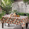 thumbnail image 2 of Newbridge Burlap Patriotic Stars 52 x 52 inch Square Vinyl Flannel Backed Tablecloth, 2 of 5