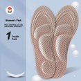thumbnail image 1 of 4D sports correction insole, flat arch support, breathable, high elasticity, shock-absorbing sports shoe function insole (size can be customized)(Women's light pink dots can be cut）, 1 of 5