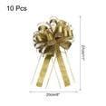 thumbnail image 2 of 10pcs 8" Large Big Pull Bow Organza Gift Wrapping Bows Ribbon for Wedding Presents Christmas,Golden, 2 of 6