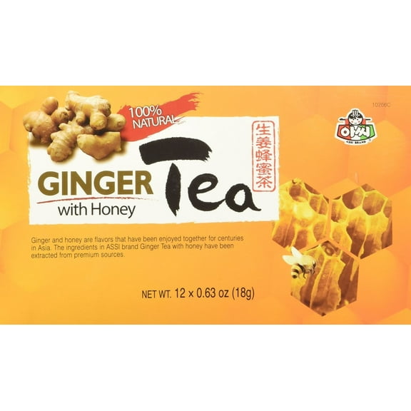 Instant Ginger Tea with Honey, 12 bags x 0.63oz