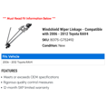 thumbnail image 2 of Windshield Wiper Linkage - Compatible with 2006 - 2012 Toyota RAV4 2007 2008 2009 2010 2011, 2 of 2