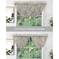 thumbnail image 5 of Waterfall Valances for Windows, Vintage Flowers Kitchen Sheer Valance Curtains, Branch Plants Beige Botanical Rustic Rod Pocket Elegant Swag Valances for Living Room Bedroom, 47.2"x38.5", 1 Panel, 5 of 8
