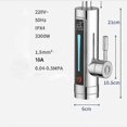 thumbnail image 2 of Stainless Steel Electric Water Heater Temperature Display Kitchen Tankless Instant Hot Water Faucet 3300w, 2 of 4