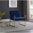 thumbnail image 2 of Meridian Furniture Zayne Navy Velvet Accent Chair with Gold Iron Frame, 2 of 5