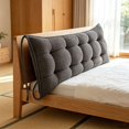 thumbnail image 4 of Headboard Backrest Pillow Long Wedge for Daybed Couch Support - Soft Chenille Reading Bolster Pillow for Bed, Sofa, Floor, and Travel Comfort, 4 of 5