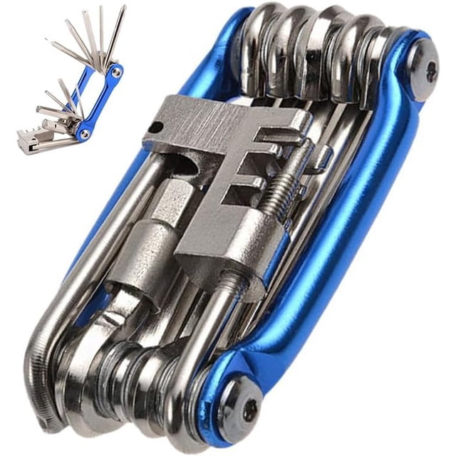 Kit de herramientas para bicicleta, multiherramienta para bicicleta, kit de reparación de bicicletas, accesorios para ciclismo, acero inoxidable liviano, corte de cadena, accesorios para mot