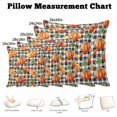 thumbnail image 5 of Throw Pillow Covers, Thanksgiving Orange Pumpkin Decorative Throw Pillow Covers 20x20 Inch, Fall Autumn Leaves Farmhouse Check Square Linen Pillow Cases for Couch/Living Room/Sofa, 5 of 9