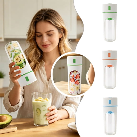 Forestwhale Portable Smoothie Blender 8.5" Personal Shake Maker with On-The-Go Lid Rechargeable Cordless Travel Mixer for Protein Drinks and Ice Crushing