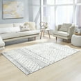 thumbnail image 3 of Maples Rugs Diamond Modern Geometric Ivory Non Slip Indoor Area Rug, 5' x 7', 3 of 7