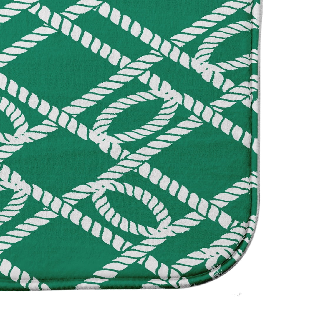Simply Daisy 34" x 21" Plush Microfiber Green Know the Ropes Bath Mat
