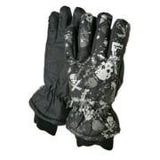 Aquarius Boys Black Skull Snow & Ski Gloves Thinsulate Insulated Large (13-18)
