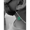thumbnail image 2 of Acrylic Small Paw Green Silvertone Face Mask Necklace, 2 of 2